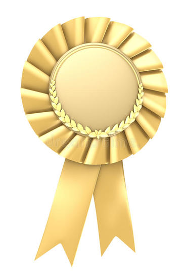 winner gold ribbon